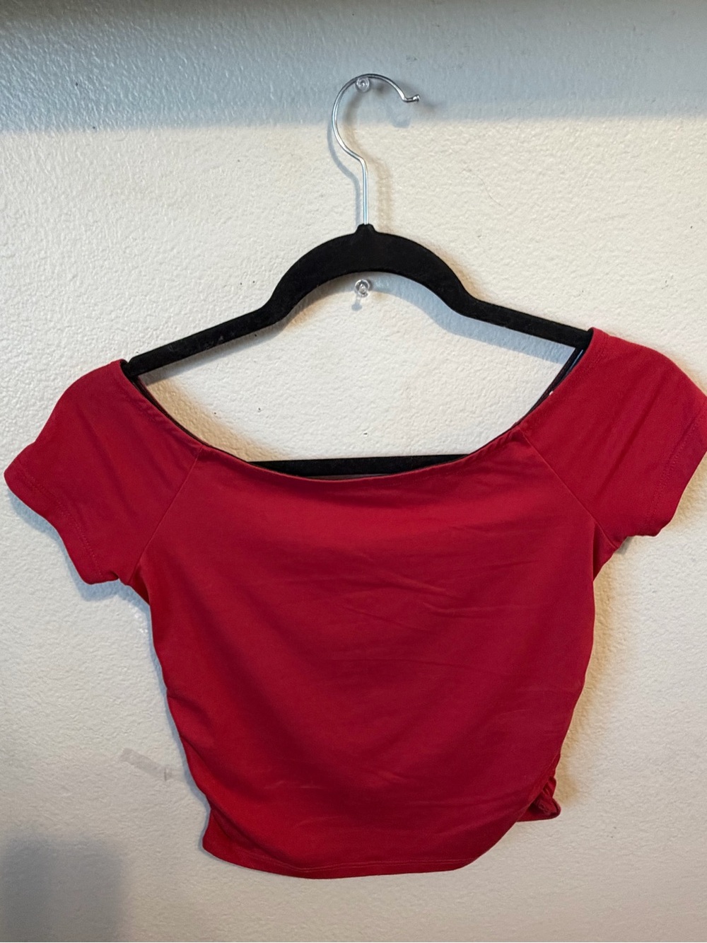 PacSun Red Off-Shoulder Crop Top